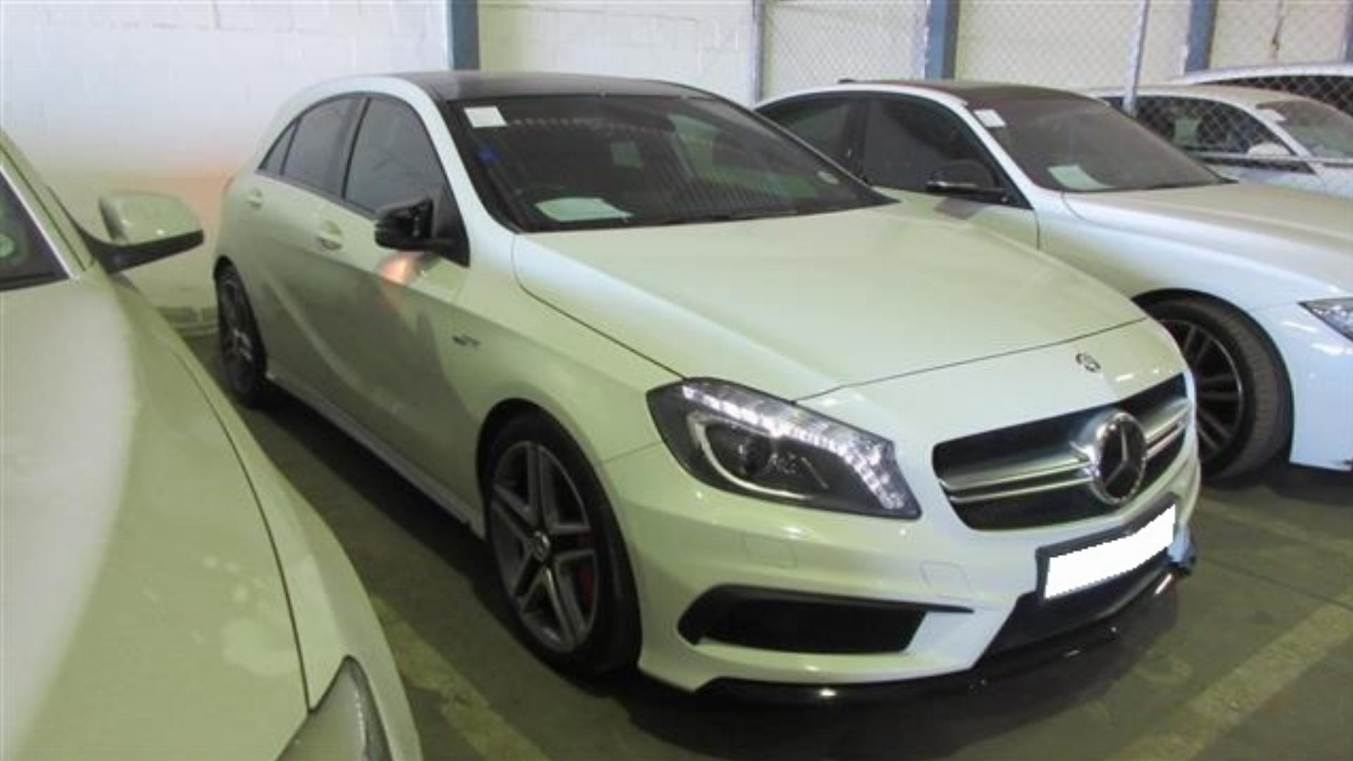 Repossessed Mercedes Benz A Class A45 Amg 4 Matic 5 DR 2014 on auction with a price of R 509,900. Mercedes Benz A Class A45 Amg 4 Matic 5 DR