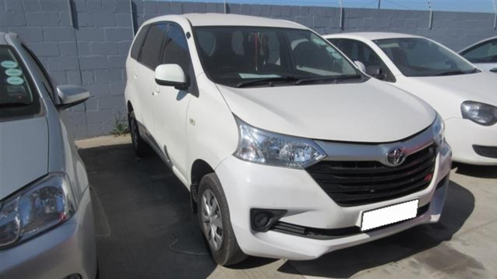 Repossessed Toyota Avanza 1.5 SX 2016 on auction with a price of R 178,600. Toyota Avanza 1.5 SX