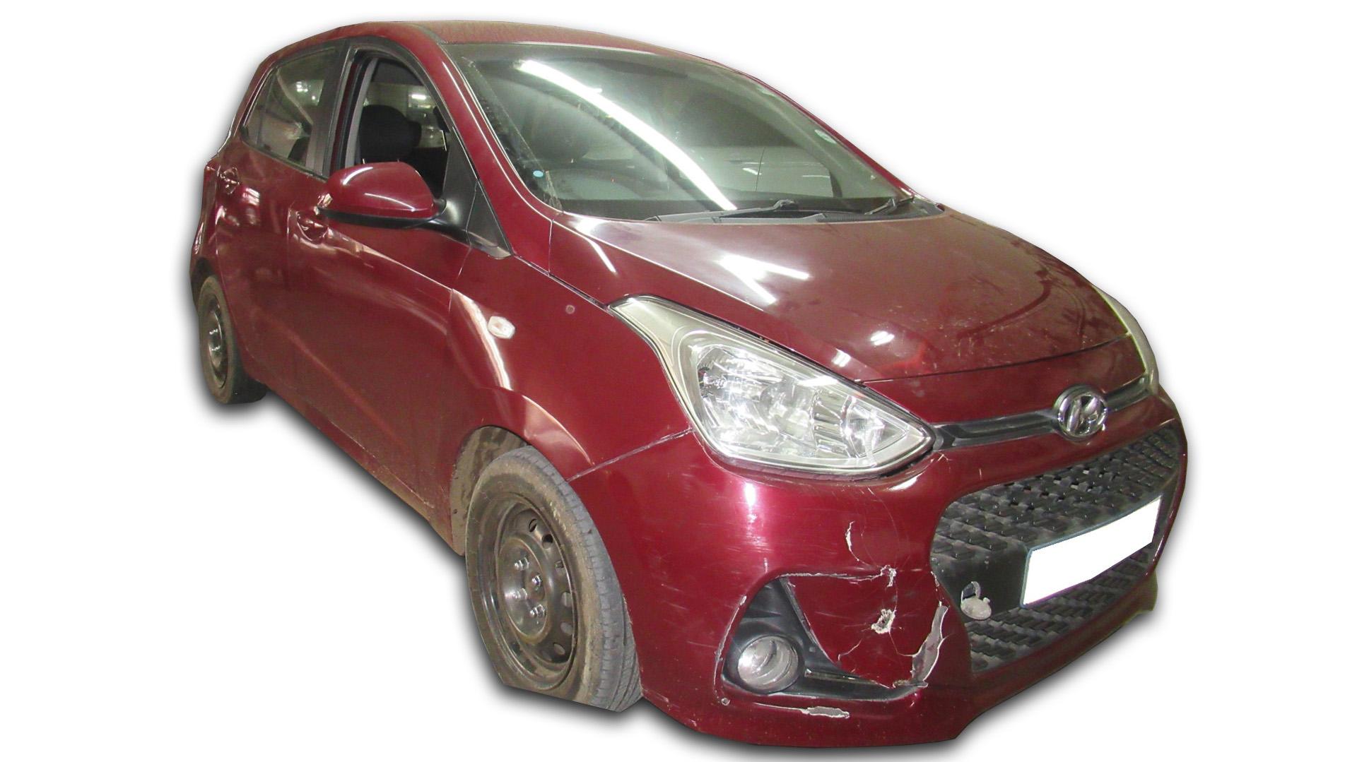 Repossessed Hyundai Grand I10 1.0 2018 on auction with a price of R 126,000. Hyundai Grand I10 1.0
