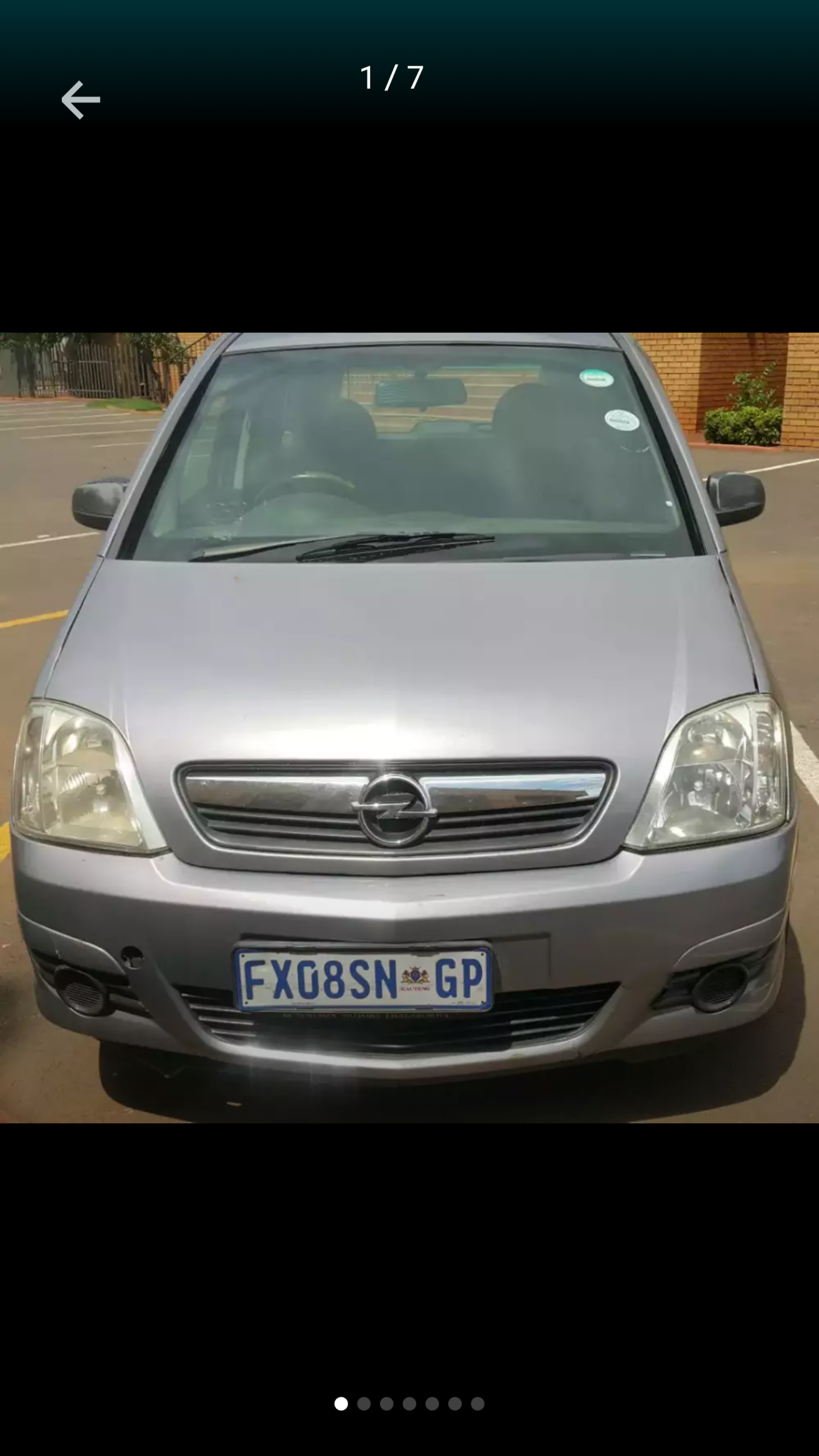 Used Opel Meriva 1 4i 07 07 On Auction Mc