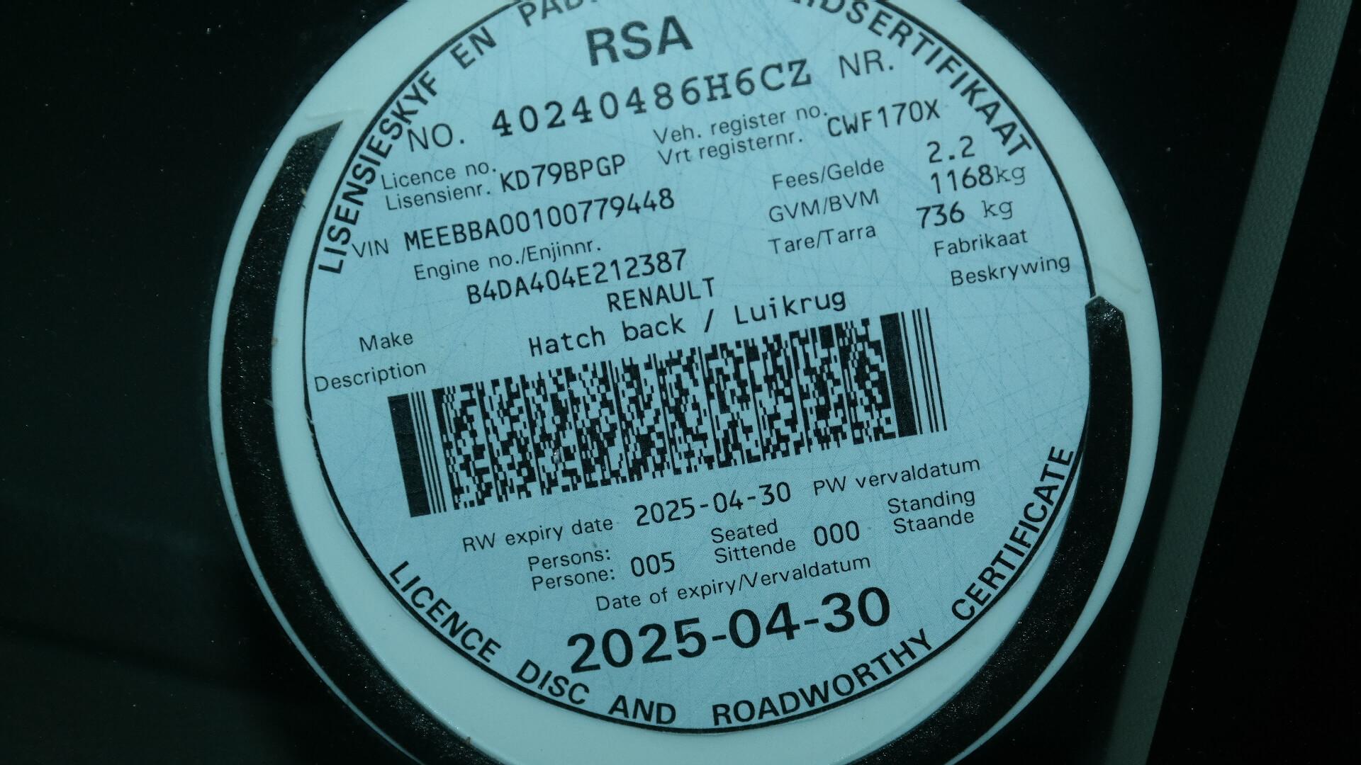 Repossessed Renault Kwid 1.0 Expression 5DR 2021 on auction with a price of R 136,200. Renault Kwid 1.0 Expression 5DR