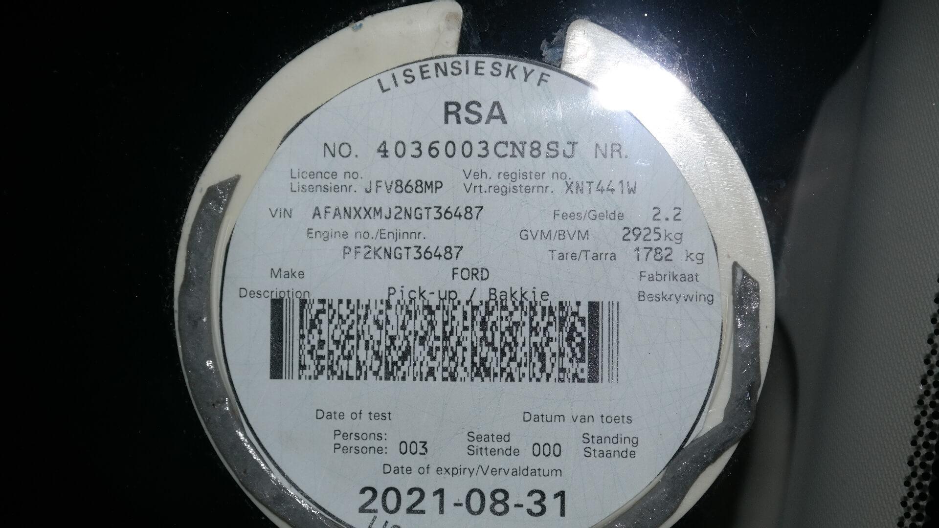 Repossessed Ford Ranger 2.2TDCI L/R P/U 2017 on auction with a price of R 167,400. Ford Ranger 2.2TDCI L/R P/U